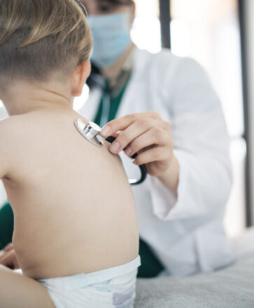 Home examination by pediatrician.